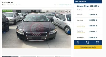 Devletten Uygun Fiyatlı İkinci El Araç Satışı: Audi A4 ve Mercedes Fırsatları!